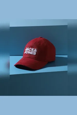 JACK & JONES Boys Red Logo Print Baseball Cap