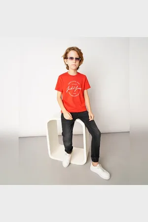 JACK & JONES Red Logo Print T-shirt