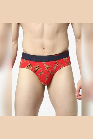 JACK & JONES Red Printed Briefs