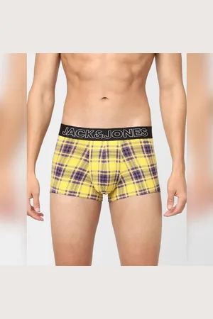 JACK & JONES Yellow Check Trunks