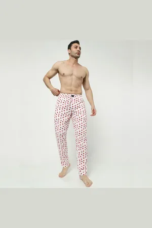 JACK & JONES White Printed Pyjamas