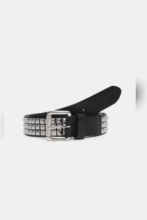 JACK & JONES Black Studded Leather Belt