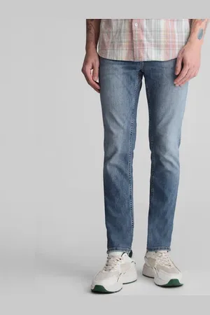 JACK & JONES Blue Low Rise Washed Ben Skinny Jeans