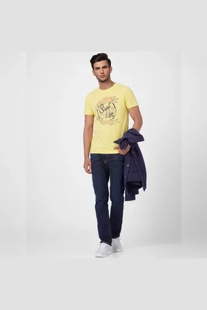 JACK & JONES Yellow Graphic Print T-shirt