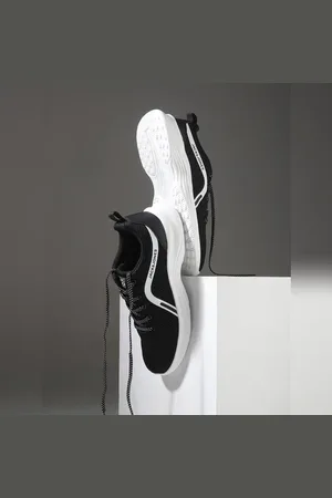 JACK & JONES Black Mesh Lace-Up Sneakers