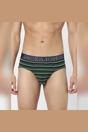 JACK & JONES Green Striped Briefs