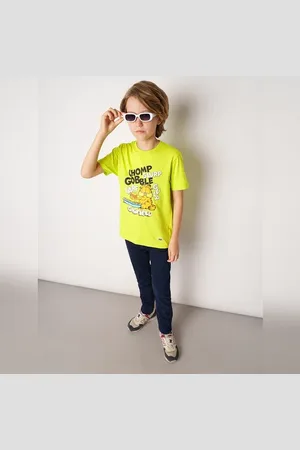 JACK & JONES GARFIELD Lime Green Printed T-shirt