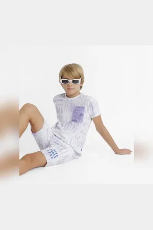 JACK & JONES Purple Tie-Dye Co-ord Set Shorts