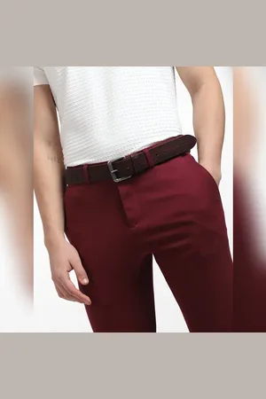 JACK & JONES Brown Logo Detail Leather Belt