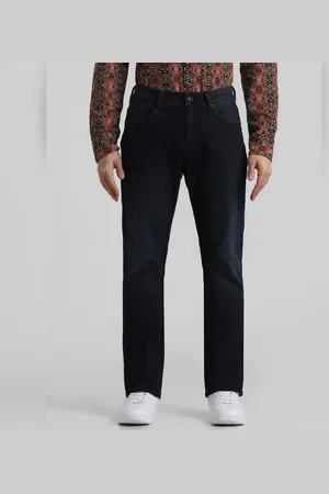 JACK & JONES Dark Blue Mid Rise Clark Regular Fit Jeans