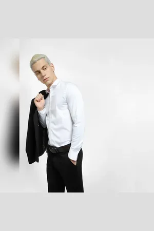 JACK & JONES White Full Sleeves Shirt