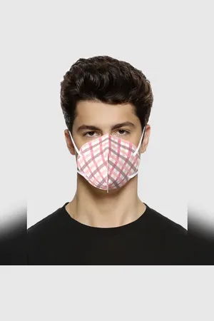 JACK & JONES Pack of 3 Check Print N95 Mask with PM 2.5 Filter