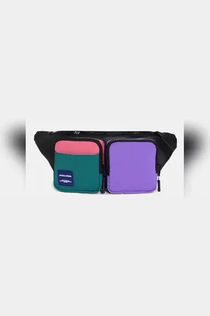 JACK & JONES Black Colourblocked Chestpack