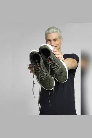 JACK & JONES Green Lace-Up Sneakers