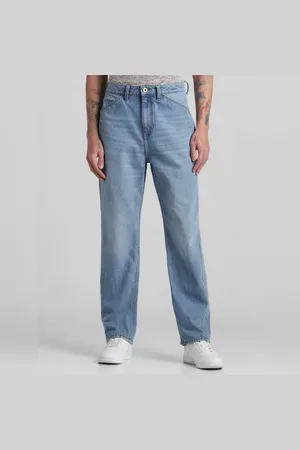 JACK & JONES Light Blue High Rise Dario Loose Fit Jeans