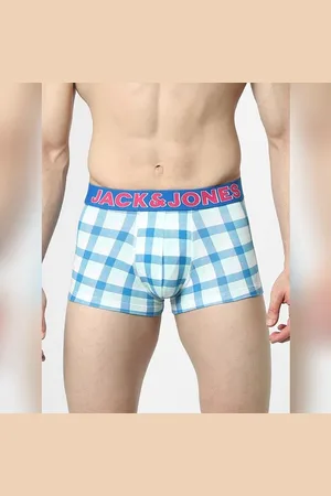 JACK & JONES Blue Check Print Trunks