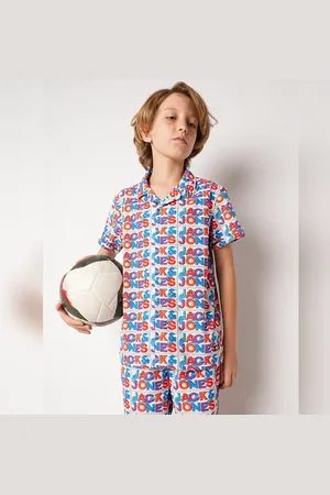 JACK & JONES White Logo Print Co-ord Set Shirt