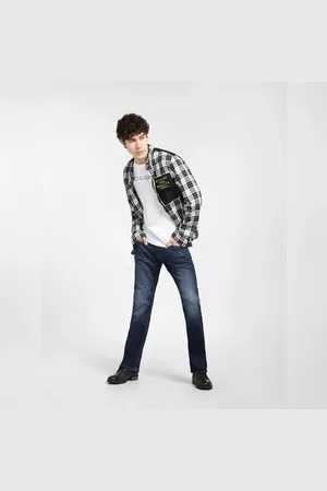JACK & JONES Dark Blue High Rise Bootcut Jeans