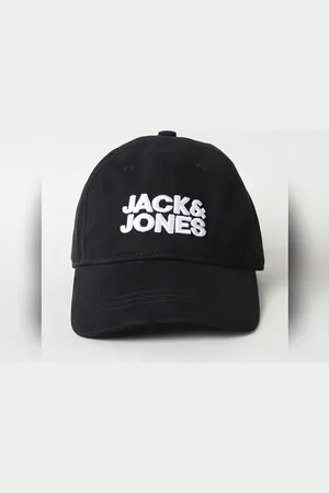JACK & JONES Boys Black Logo Print Baseball Cap