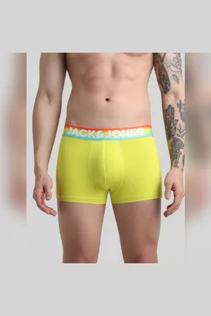 JACK & JONES Yellow Logo Print Trunks