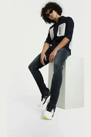 JACK & JONES Blue Low Rise Glenn Slim Fit Jeans