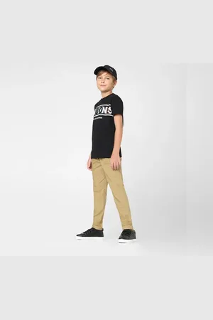 JACK & JONES BOYS Beige Mid Rise Panelling Pants