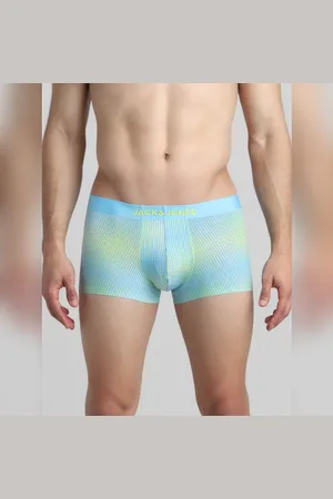 JACK & JONES Lime Yellow Printed Trunks