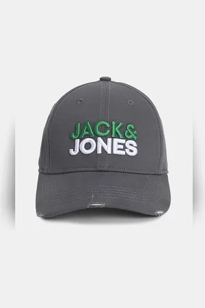 JACK & JONES Grey Logo Print Baseball Cap
