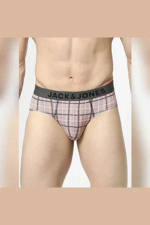 JACK & JONES Black Check Print Briefs