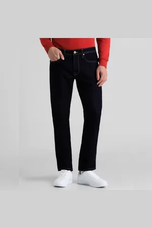 JACK & JONES Dark Blue Mid Rise Clark Regular Fit Jeans
