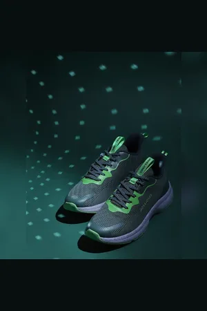JACK & JONES Green Lace-Up Mesh Sneakers