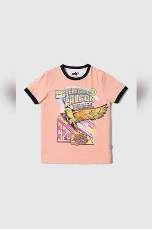 JACK & JONES BOYS X ANIMAL PLANET Peach Graphic Print Crew Neck T-shirt