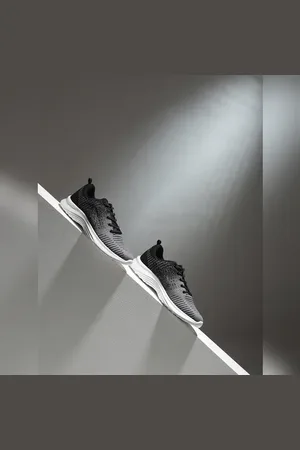 JACK & JONES Black Mesh Lace-Up Sneakers