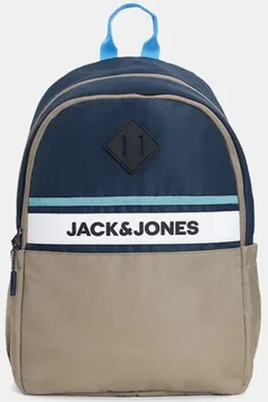 JACK & JONES Grey Colourblocked Backpack