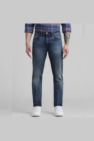 JACK & JONES Dark Blue Low Rise Washed Slim Fit Jeans