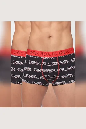 JACK & JONES Pack Of 2 Black & Yellow Printed Trunks