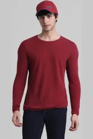 JACK & JONES Red Crew Neck Pullover