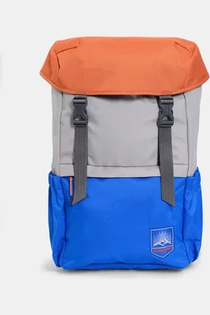 JACK & JONES Orange Colourblocked Utility Backpack