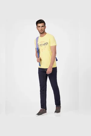 JACK & JONES Yellow Graphic Print Crew Neck T-shirt