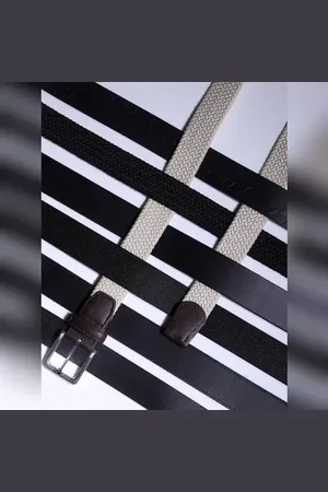 JACK & JONES White Braided Belt