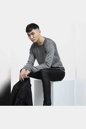 JACK & JONES Dark Grey Full Sleeves Pullover