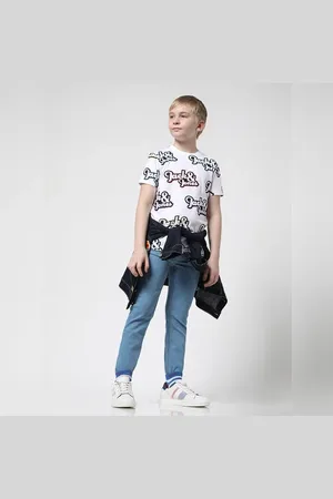 JACK & JONES Boys Blue Mid Rise Clark Regular Fit Jeans
