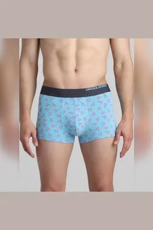 JACK & JONES Blue Tropical Print Trunks