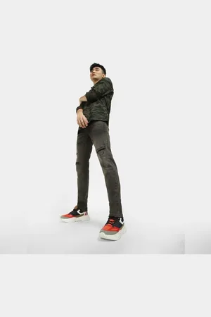 JACK & JONES Black Low Rise Distressed Ben Skinny Jeans