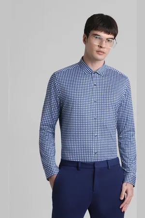 JACK & JONES Blue Printed Knit Shirt