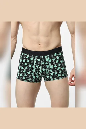 JACK & JONES Black All Over Print Trunks