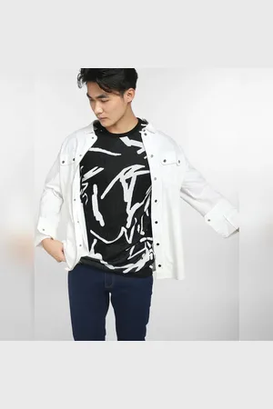 JACK & JONES Black Printed Jacquard Pullover