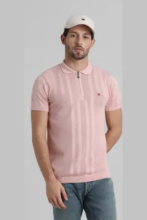 JACK & JONES Pink Jacquard Knitted Polo