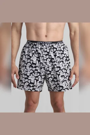 JACK & JONES Black & White Printed Boxers