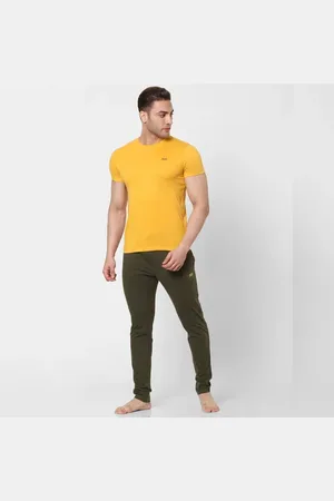 JACK & JONES Yellow Crew Neck T-shirt